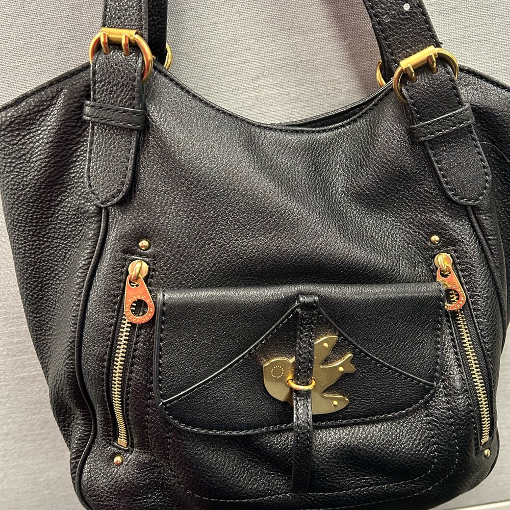 MARC BY MARC JACOBS PETAL TO THE METAL BLACK LEATHER HOBO BAG